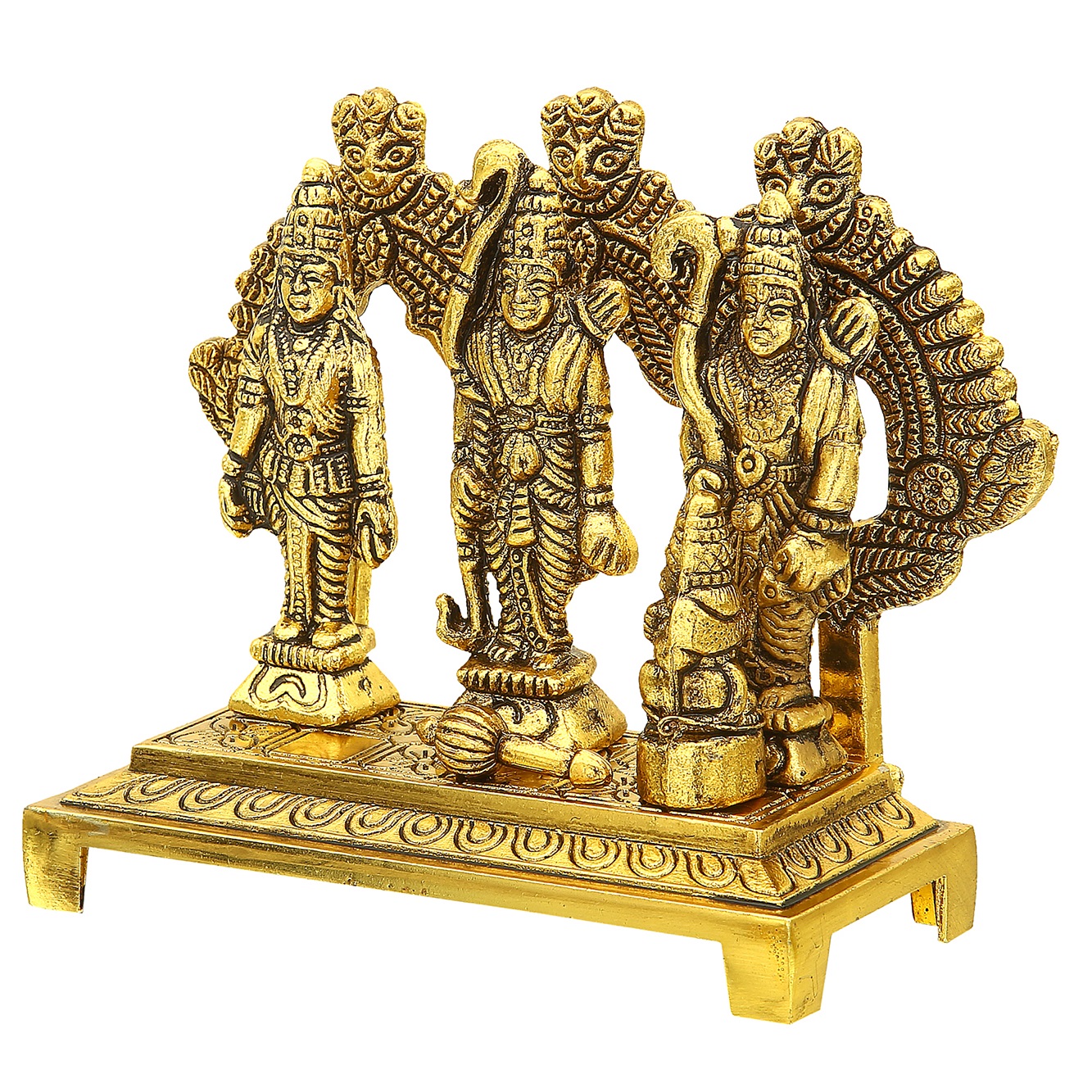 White Metal Shri Ram Darbar with Hanuman Ji for Home Temple and Gifts - Image 4