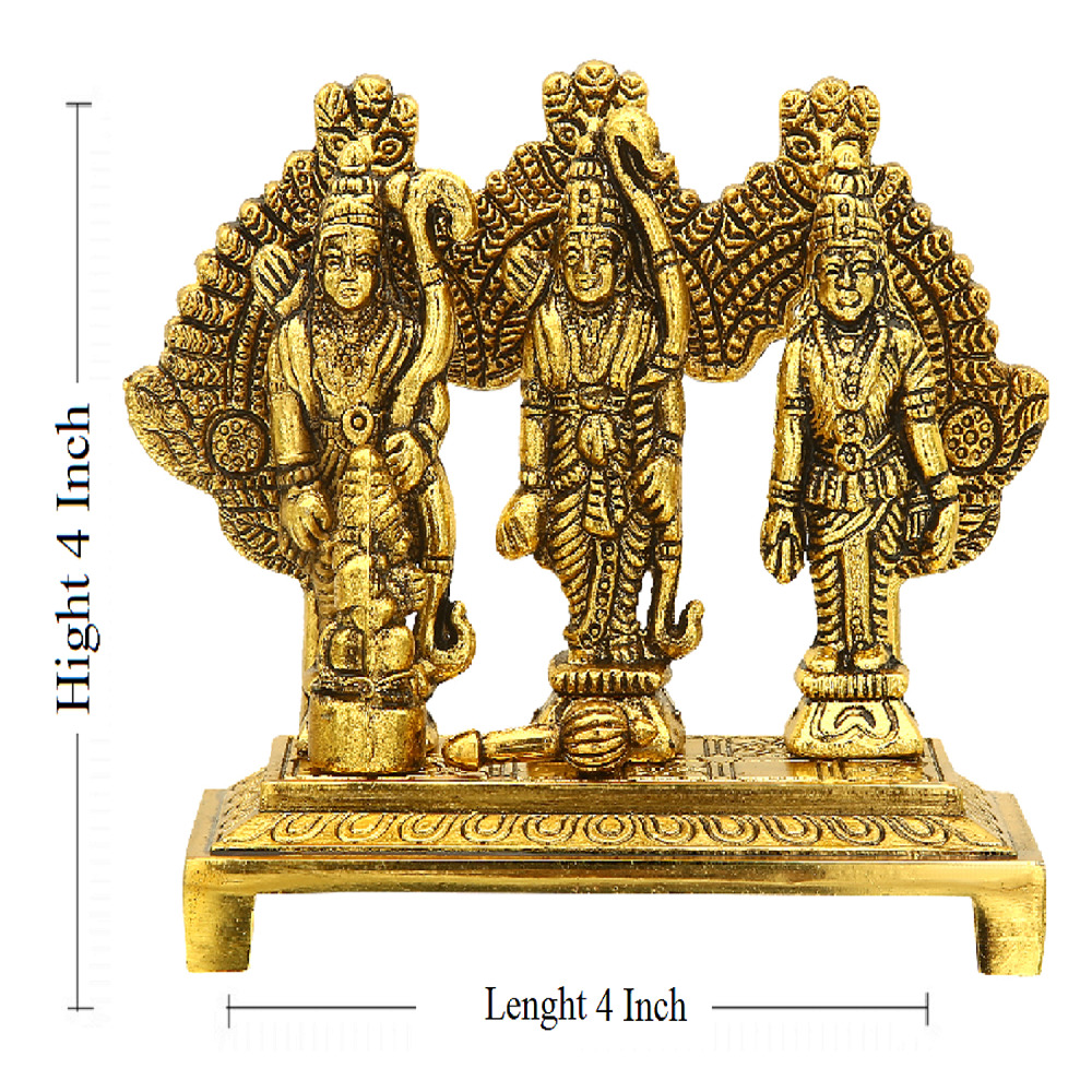White Metal Shri Ram Darbar with Hanuman Ji for Home Temple and Gifts - Image 6