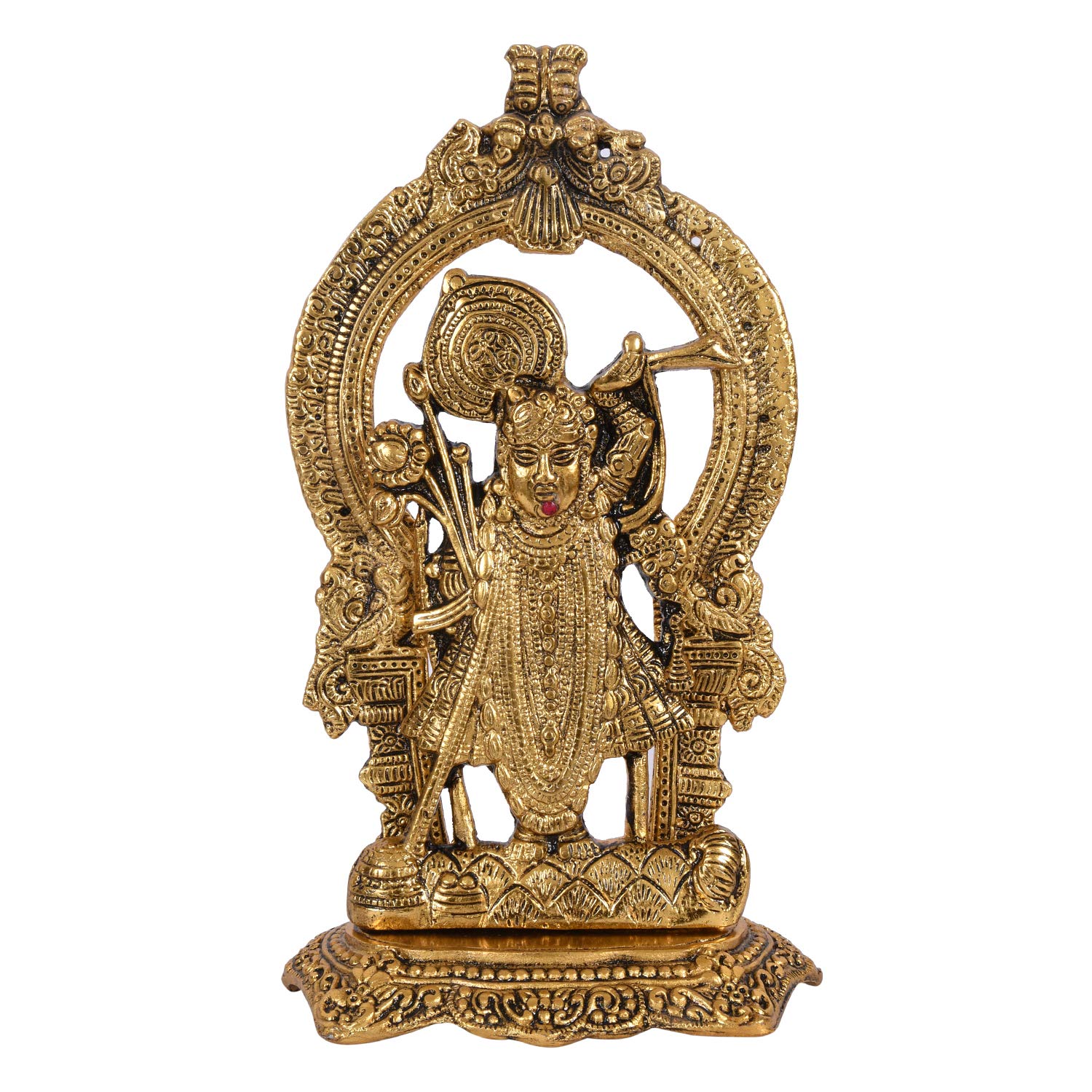 Oxidised Metal Sri Shrinathji Nathdwara Idol Statue (13 x 8 x 24 CM ) - Image 6