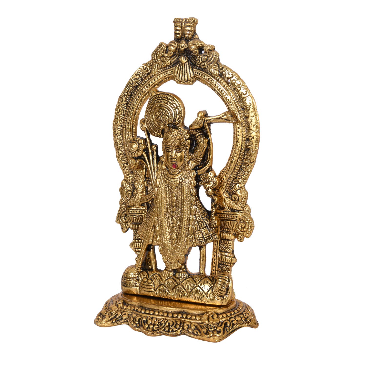 Oxidised Metal Sri Shrinathji Nathdwara Idol Statue (13 x 8 x 24 CM ) - Image 4