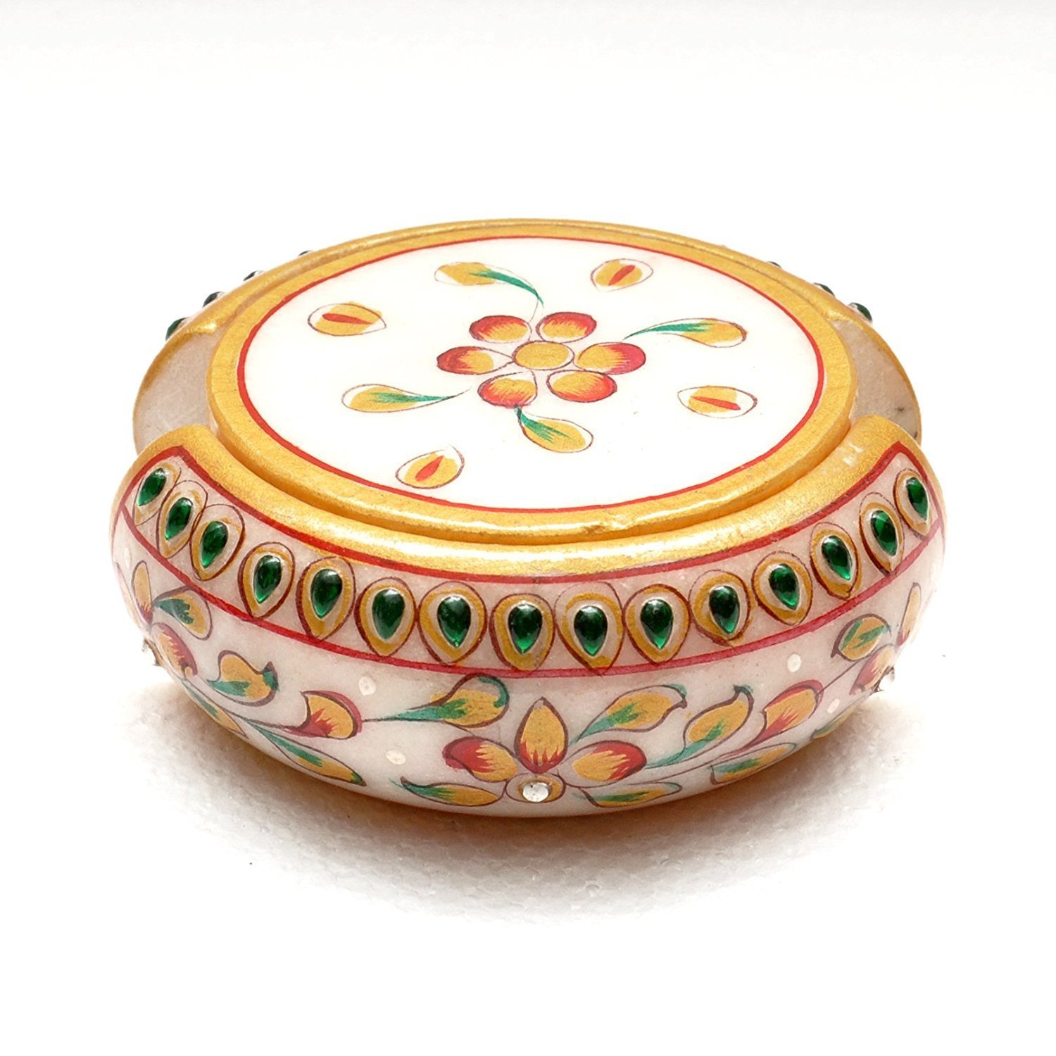 Marble Tea Coaster Set - 6 Coaster With 1 Holder - Image 2