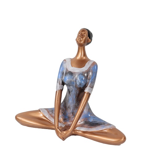 CRAFTAM Yoga Lady Statue - Poly Resin Decorative Statue Figurine Showpiece for Home D?cor Table Top Living Room Gift Item - Image 3