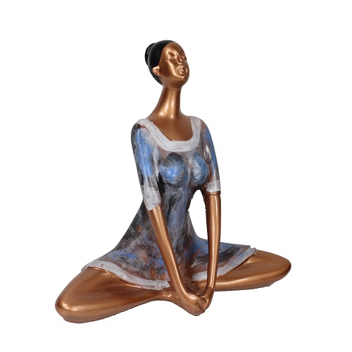 CRAFTAM Yoga Lady Statue - Poly Resin Decorative Statue Figurine Showpiece for Home D?cor Table Top Living Room Gift Item - Image 2