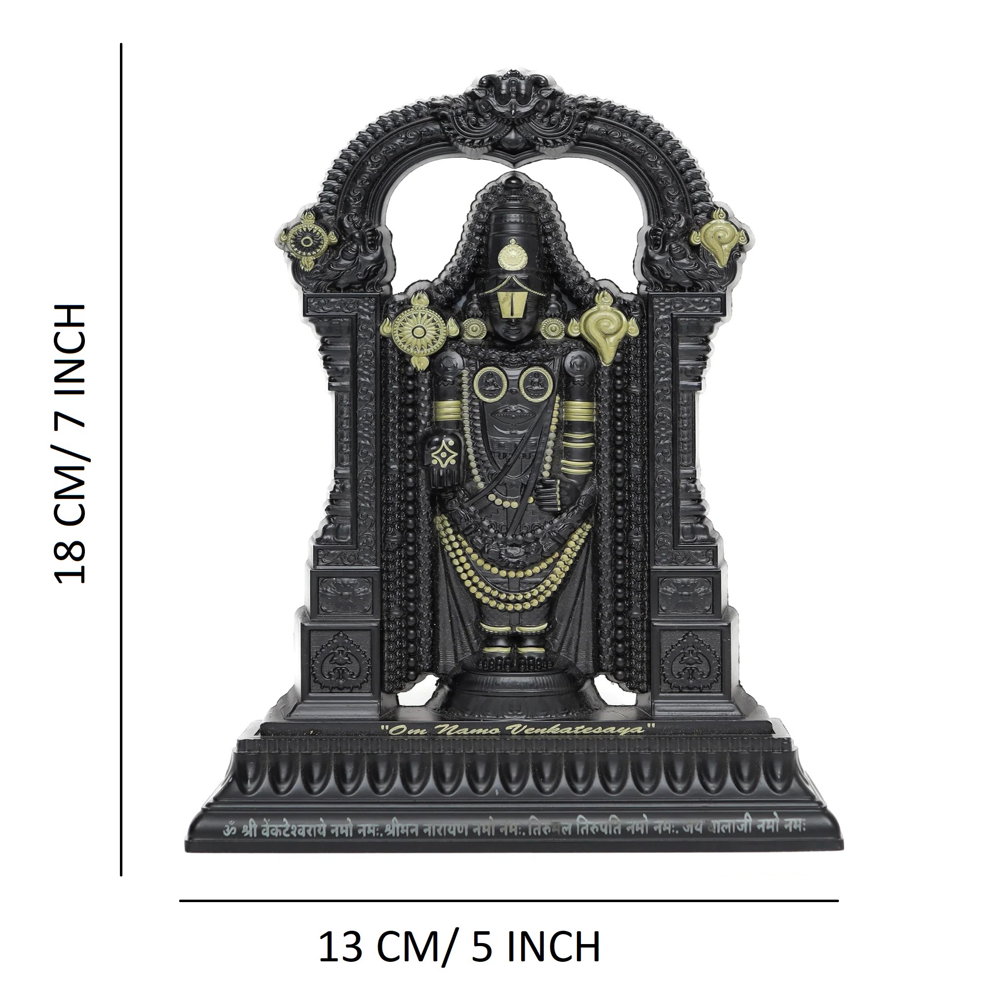 Metal Tirupati Balaji Idol for Pooja, Home Temple, Office Decor & Gift Spiritual Showpiece - Image 2