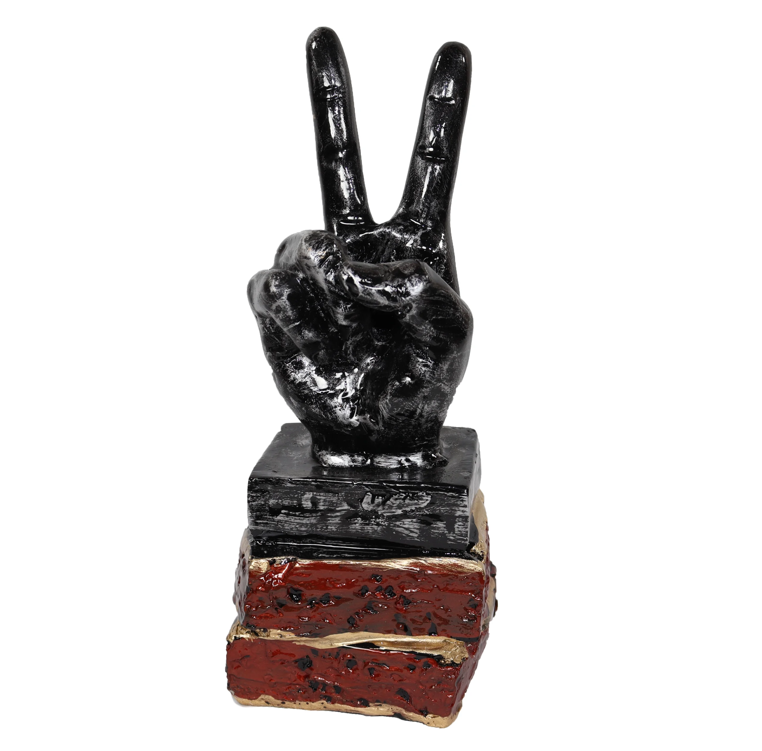 Polyresin Victory Sign Decorative Hand Sign Showpiece Figurines for Home Decor - Image 4