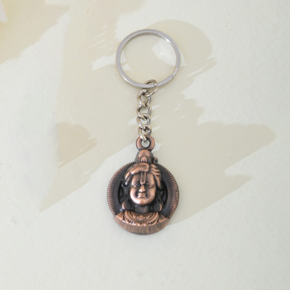 Metal Jai Shree Ram Keyring- Designer keychain for Gift Purpose (2 Pcs Set)