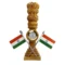 Wooden Ashok Stambh with 2 Flags & Clock for Home & Office Desk