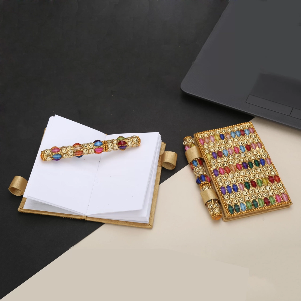 Craftam Special Handicrafted  Diary Pen Set  (1 Diary & 1 Pen Set , 3×5 Inch)